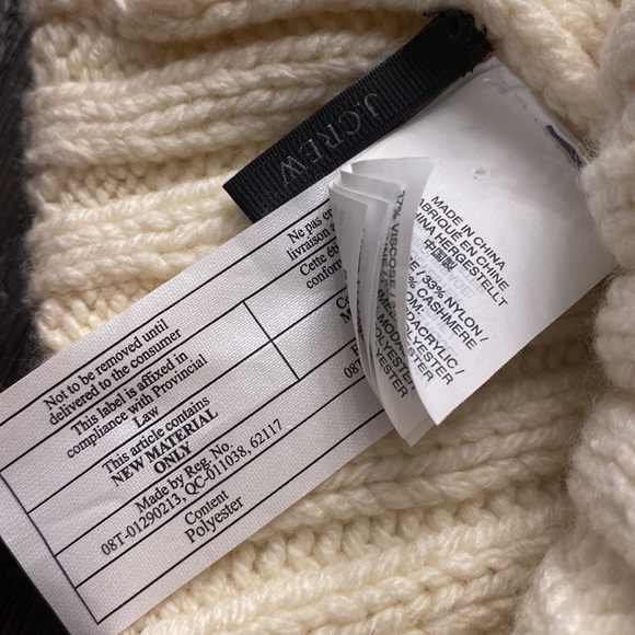 JCrew Ribbed beanie with faux-fur pom-pom - Picture 4 of 4